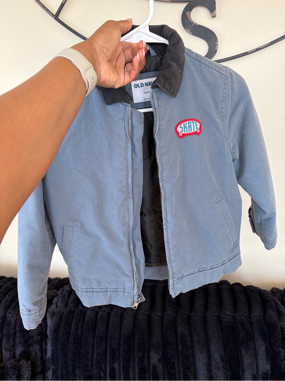 Old Navy Blue Boys' Skate Patch Jean Jacket